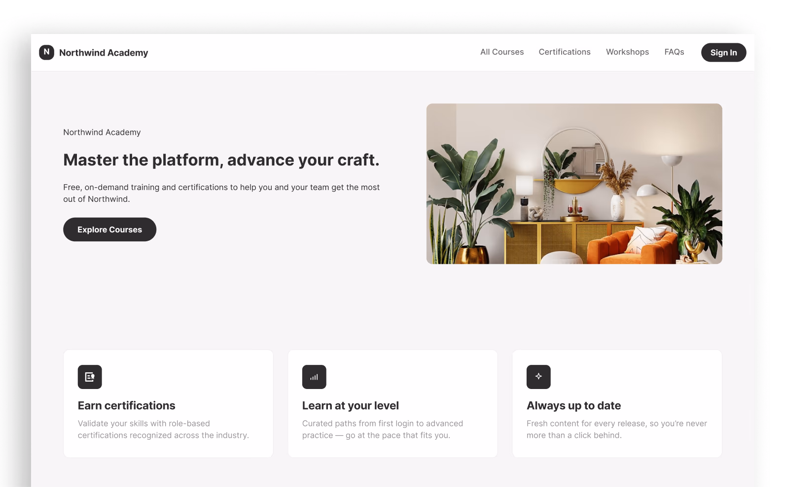 Create branded customer training academies hosted on your domain with Continu.