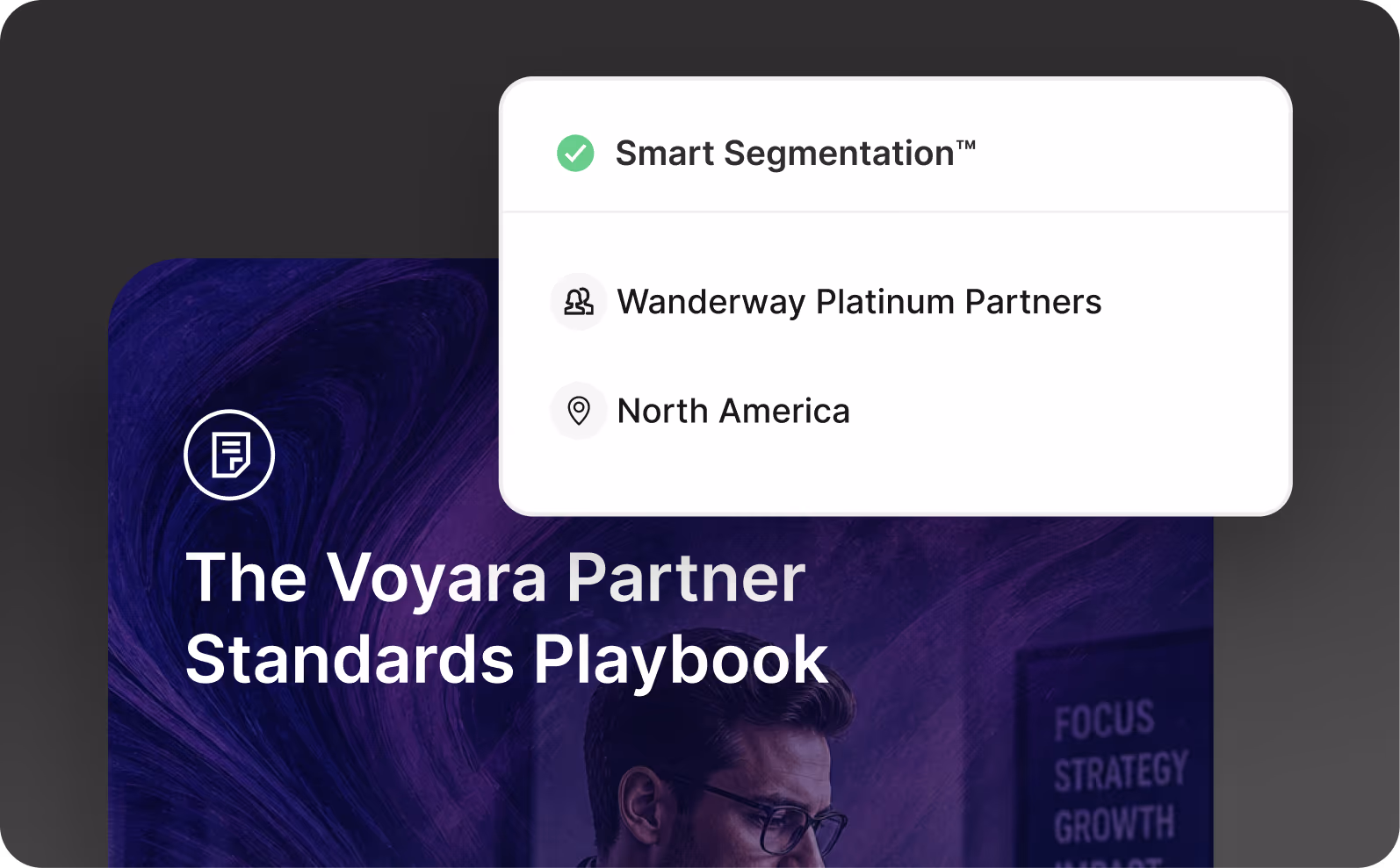 Content assigned automatically using each sub-company's own Smart Segmentation rules.
