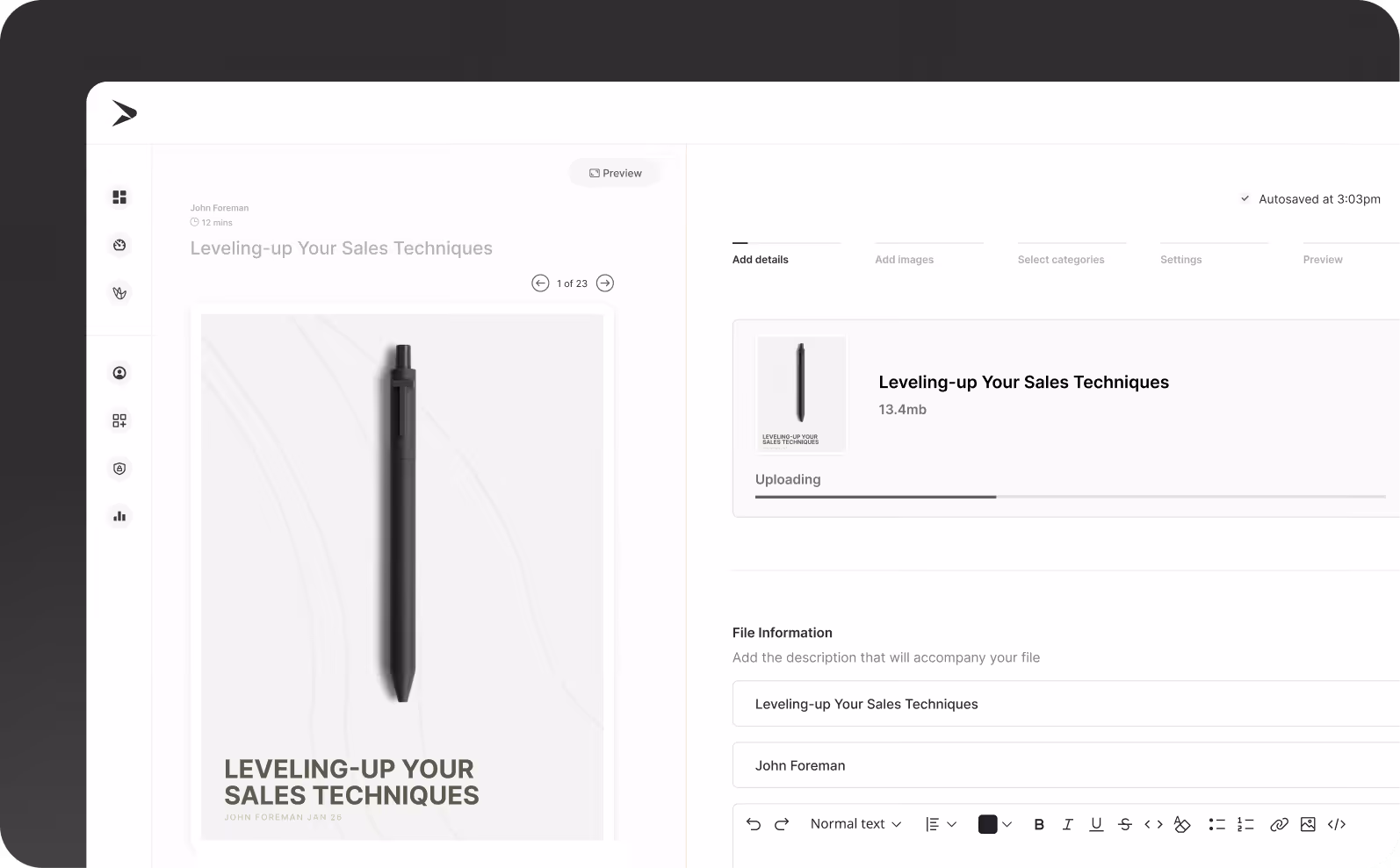 Import SCORM packages, xAPI content, PDFs, videos, and documents into Continu