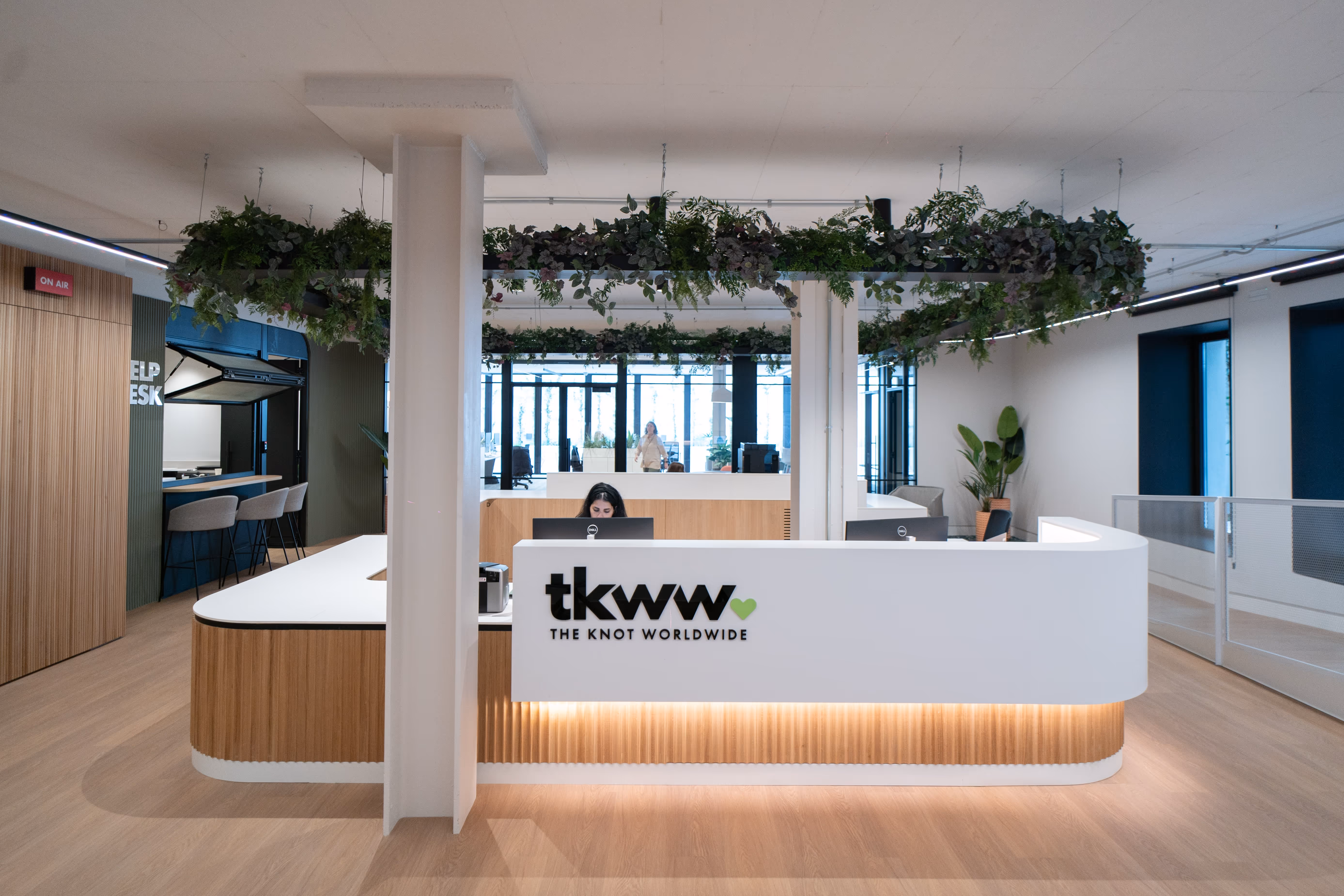 The Knot Worldwide's office lobby.